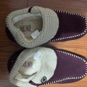 Earth Spirit Slippers - Purple and Cream